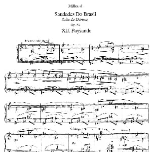 Saudados do Brasil Op.67 钢琴谱 达律斯 米约