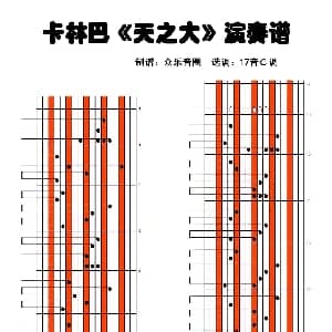 天之大 拇指琴卡林巴琴演奏谱 陈涛 王备