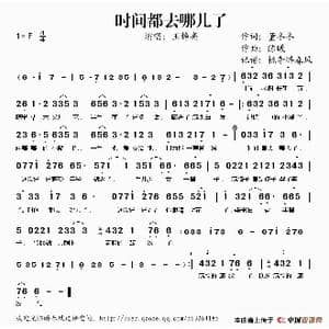 时间都去哪儿了_歌谱投稿_词曲:董冬冬 陈曦