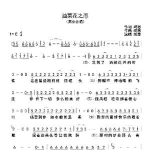 油菜花之恋_歌谱投稿_词曲:鸿恩 鸿恩