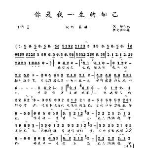 你是我一生的知己_歌曲简谱_词曲:昊麟 昊麟