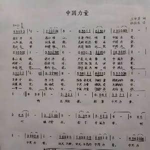 中国力量_歌曲简谱_词曲:王中勇 张长生