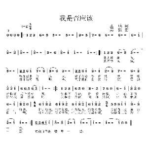 我是否应该_歌曲简谱_词曲:王成 姜振