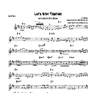 萨克斯谱 | Lets Stay Together 中音萨克斯