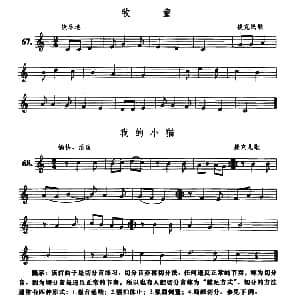 笛子谱 | 牧童/我的小猫