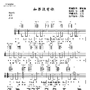 如果没有你 吉他谱 萧敬腾