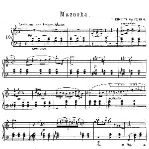 Quatre Mazurkas Op.17 钢琴谱 肖邦 chopin