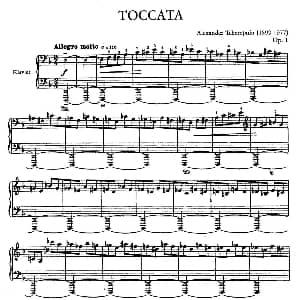 Toccata No.1 Op.1 钢琴谱 亚历山大 齐尔品
