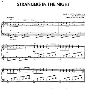 STRANGERS IN THE NIGHT 钢琴谱