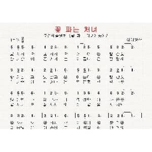 朝鲜 꽃 파는 처녀_歌曲简谱_词曲:集体创作 翻译:郑学哲 集体创作