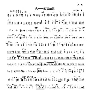 二胡谱 | 火－彩衣姑娘 二胡 琵琶与乐队 刘文金