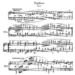 Pappillons Op.2 钢琴谱 罗伯特 舒曼