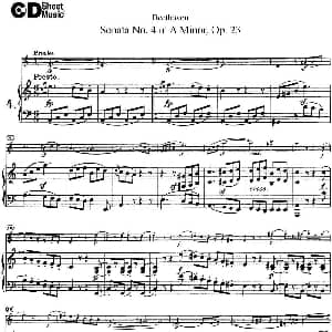 小提琴谱 | Violin Sonata No.4 in A Minor Op.23 小提琴 钢琴伴奏