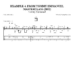 tommy emmanuel masterclass example 4 吉他谱