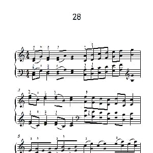 双音练习 28 钢琴谱