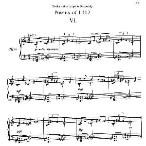 Poems of 1917 Op.41 钢琴谱 里奥 奥恩斯坦 Leo Ornstein