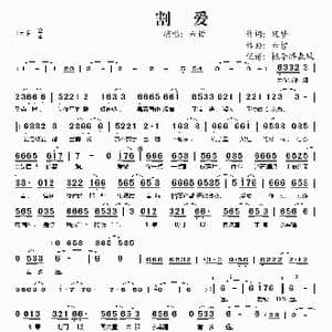 割爱_歌谱投稿_词曲:随梦 六哲