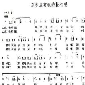东乡里有我的扯心哩_民歌简谱