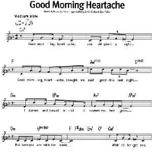 蓝调音乐:Good Morning Heartache_外国歌谱