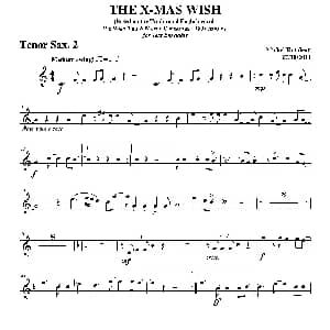 萨克斯谱 | THE X MAS WISH 第二次中音萨克斯分谱