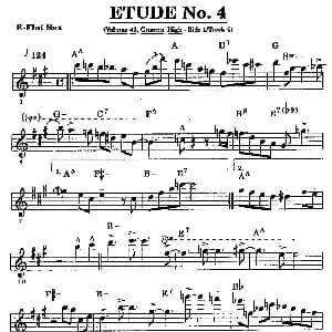 萨克斯谱 | 爵士乐超吹练习曲 四