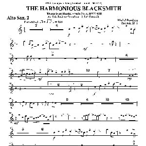 萨克斯谱 | THE HARMONIOUS BLACKSMITH 第二中音萨克斯分谱