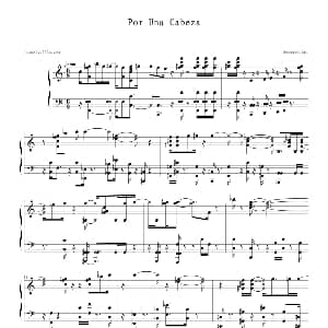 Por Una Cabeza 钢琴谱 dengguobiao