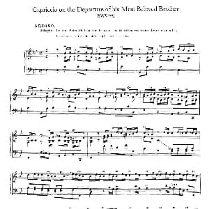 Capriccio in B flat Major BWV 992 钢琴谱 约翰 塞巴斯蒂安 巴赫