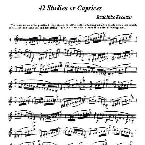 小提琴谱 | 42首练习曲或隨想曲之四 克莱采尔