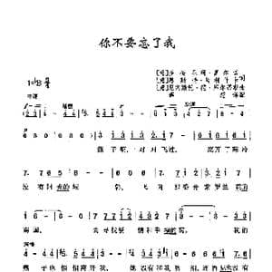 你不要忘了我_歌曲简谱_词曲: 意 多梅尼柯 富尔诺 意 恩斯特 马利什卡 意 厄内斯托 德 库尔蒂斯