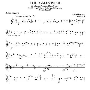 萨克斯谱 | THE X MAS WISH 第二中音萨克斯分谱