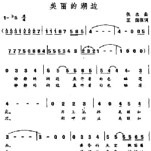 美丽的湖边_合唱歌谱_词曲:王健填词 佚名