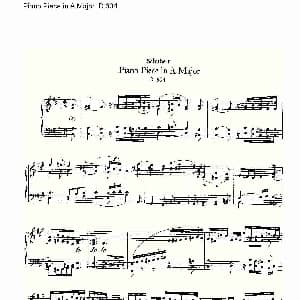 Piano Piece in A Major D.604 钢琴谱