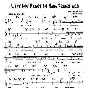 I LEFT HEART IN SAN FRANCISCO 降B爵士乐谱