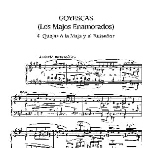 Goyescas 钢琴谱 恩里克 格拉那多斯 Enrique Granados