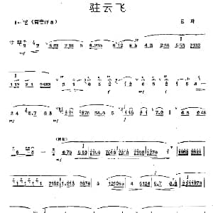 笛子谱 | 驻云飞 巨野