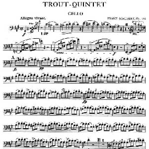 TROUT QUARTET 大提琴谱