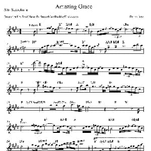 萨克斯谱 | Amazing Grace 中音萨克斯
