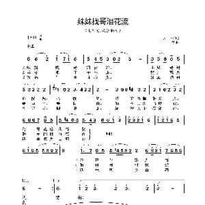 妹妹找哥泪花流_歌谱投稿_词曲:凯传 王酩