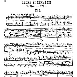 Six Intermezzi Op.45 钢琴谱 马克斯 雷格
