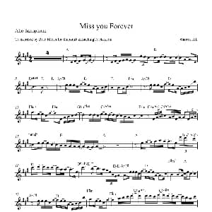 萨克斯谱 | Miss You Forever 中音萨克斯