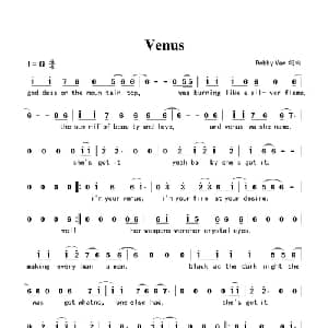 Venus_外国歌谱_词曲:Robby Van Robby Van