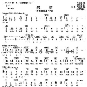 酸甜_通俗唱法乐谱