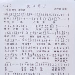笑口常开_歌曲简谱_词曲:刘祚志 刘祚志