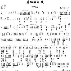 美丽的白城_歌谱投稿_词曲:朱清彦 朱清彦