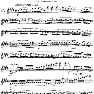 长笛曲谱 | 阿尔泰斯26首精选长笛练习曲 NO.13 Altes 阿尔泰斯