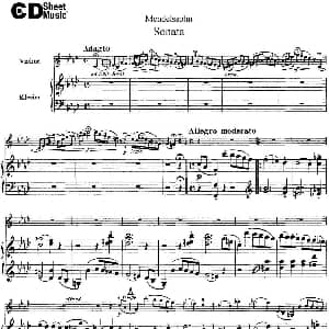 小提琴谱 | Mendelssohn Violin Sonata 小提琴 钢琴伴奏