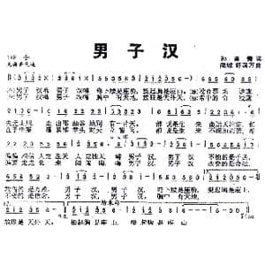男子汉_歌曲简谱_词曲:孙美青 陆城 舒国万