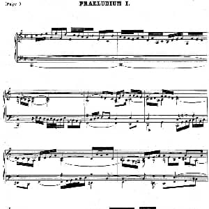 巴赫 平均律钢琴曲集 第二卷 之前奏曲 钢琴谱 巴赫