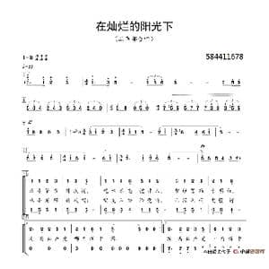 在灿烂的阳光下二部合唱谱_歌谱投稿